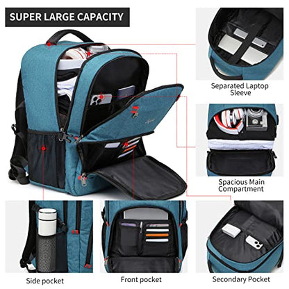 CAFELE Backpack for Men and Women, School Backpack for Teens, 17.3 inch Laptop Backpack for Business College Travel, Lake Blue - color: Lake Blue
