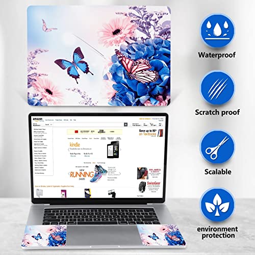 AIMSA Laptop Skin Sticker Decal, 12 13 13.3 14 15 15.4 15.6 inch Laptop Art Decal Protector Notebook Netbook PC 15.6" Universal Vinyl Cover, Butterfly Flower - color: Butterfly Flower