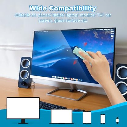 6 Pack Screen Cleaner 3-in-1 Touchscreen Mist Cleaner Spray and Microfiber Cloth Built-in Cleaning Solution Portable Reusable Fingerprint-Proof Spray Bottle for Phone Laptop iPad TV Monitor Car Screen | 3-In-1 Integrated Design, Abs Protective Shell, Wash