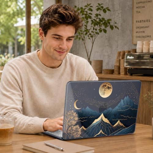 May Chen Compatible with MacBook Neo 13 inch Case 2026 Model A3404, Plastic Hard Shell,Keyboard Cover,Screen Protector,Dust Plug, for MacBook Neo 13" with A18 Pro Chip, Starry Mountain - color: Starry Mountain