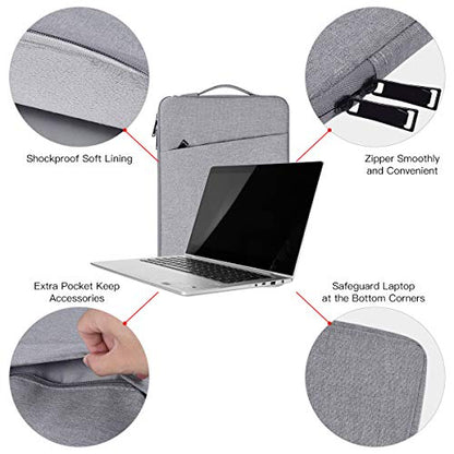 13-13.3 Inch Laptop Sleeve for Acer Spin Chromebook 513 13.3, Lenono Duet 5, Dell ASUS HP 13.3" MacBook Air Case Bag, Light Grey - color: Light Grey, size: 13.3-13.6 Inch