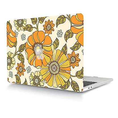 Laptop Case Compatible With Old Version MacBook Pro 13 Inch A1278 (2008-2012) With CD-ROM - Plastic Hard Shell Cover & Keyboard Skin - Yellow Flowers - color: 1356 Yellow flowers, size: Pro 13" w/CD-ROM 2008-2012(A1278)