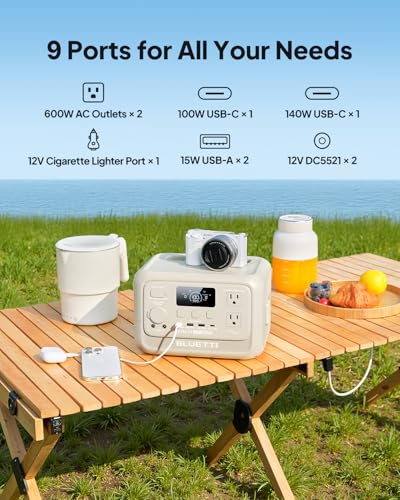 BLUETTI Elite 30 V2 Portable Power Station 288Wh 600W LFP Solar Generator | AC Outlet (Power Lifting 1500W), UPS, Fast Charge Battery Backup for Camping, Road Trip, Emergency - style: BLUETTI Elite 30 V2 Light Sand Grey