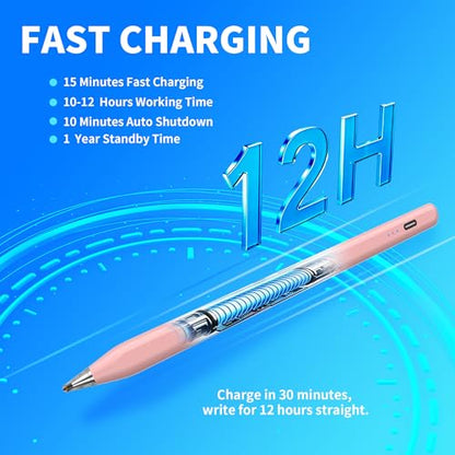 Galaxy Tab A11+ Stylus Pen for Samsung Table A11/A9+/A9 Drawing Stylus for Android Tablets, Precise Writing Pencil,Fast Charging,Auto Sleep,Button on/Off (Pink) - color: pink