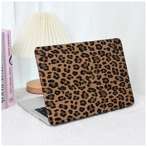 Compatible with MacBook Air 13 inch Case (2010-2017 Release). Models: A1466 / A1369,Leather Leopard Print for Mac Air 13 Older Version,Cheetah Case with Keyboard Cover,Leopard Brown - color: Leopard Brown, size: 2010-2017 Macbook Air 13 inch
