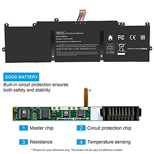 ME03 ME03XL Laptop Battery for HP Stream 11-D 13-C Series 13-c110nr 13-c010nr 13-c014tu 11-d010nr 11-d020nr 11-d010wm 11-d011wm Notebook 787521-005 787089-541 TPN-Q154 TPN-Q155 TPN-Q156 HSTNN-UB6M - size: 10.59*3.04*0.24inch