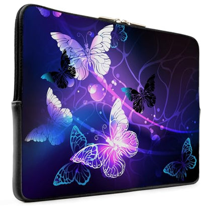 Laptop 13 inch Sleeve Case for MacBook Air 13-13.6 inch, Laptop Bag Cover for MacBook Pro 13" 14 inch, Shockproof Briefcase Travel Carrying Sleeve for 14" Chromebook, HP, Dell I Purple Buttefly - color: Purple Buttefly