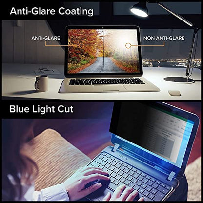 PYS Laptop Privacy Screen Shield 14 Inch, Privacy Screen Protector for 14In Laptop 16:9 Aspect Ratio,Anti Glare/Blue Light/Scratch Compatible with Lenovo/HP Envy/Dell/Acer/Samsung/Asus/Toshiba - size: 14-inch (16:9)