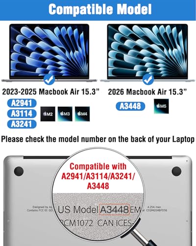 F FORITO 2-Pack Anti Glare Matte Laptop Screen Protector Compatible with Apple MacBook Air 15.3-inch (2023-2026, M2, M3, M4, M5), Eye Protection Screen Guard for Students and Programmers - size: for MacBook Air 15.3" (2023-2026, M2,M3,M4,M5)