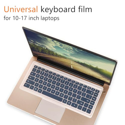 Universal Keyboard Cover for 13.3" 14" inch Laptop Notebook Ultra Thin Silicone Waterproof Dustproof Keyboard Protector Skin, Clear (Size:12.2" x 5.07")