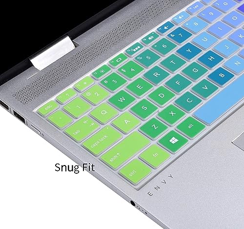 Keyboard Cover for HP 15.6 Laptop 15-dy 15-dw 15-ef 15-db/da 15-bs/bw 15-ef 15-dy5033dx 15-dy5399nr 15-dy5113dx dy5073dx 15-ef2033dx, HP Envy 17.3" 17-by 17-bs/ca 17t-by400/by500 17-by4623dx, Rainbow - color: Rainbow