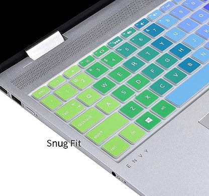 Keyboard Cover for HP 15.6 Laptop 15-dy 15-dw 15-ef 15-db/da 15-bs/bw 15-ef 15-dy5033dx 15-dy5399nr 15-dy5113dx dy5073dx 15-ef2033dx, HP Envy 17.3" 17-by 17-bs/ca 17t-by400/by500 17-by4623dx, Rainbow - color: Rainbow