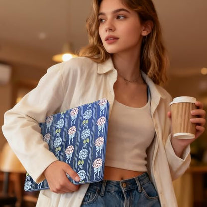 May Chen for MacBook Neo Case 13 inch 2026 | 100% Match Official Color | Pattern Printing, Anti-Crack & Scratch & Fingerprint | Protective Hard Shell Cases Model A3404 - Elegant Flowers Ribbon Bow - color: Elegant flowers ribbon bow