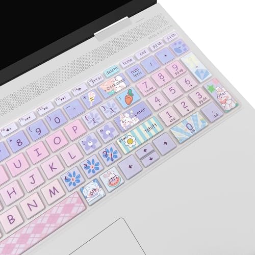 Cute Keyboard Cover for 15.6’’ HP Laptop 15-dw 15-dy 15-ef 15-da/db/bs 15-dy5033dx 15-dw0083wm 15-ef2126wm 15-da0014dx, Envy x360 15m-dr/ds 17-bs/bw, Pavilion 15-cs/cc, Cute Bunny - color: Cute Bunny