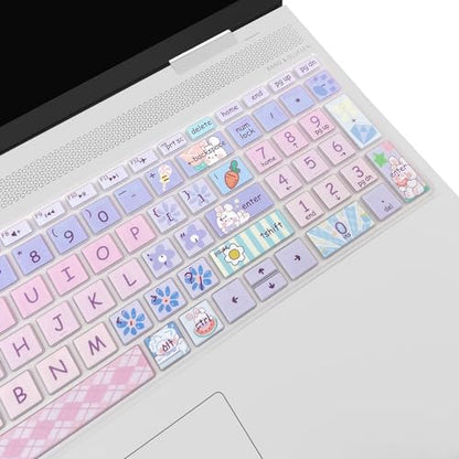 Cute Keyboard Cover for 15.6’’ HP Laptop 15-dw 15-dy 15-ef 15-da/db/bs 15-dy5033dx 15-dw0083wm 15-ef2126wm 15-da0014dx, Envy x360 15m-dr/ds 17-bs/bw, Pavilion 15-cs/cc, Cute Bunny - color: Cute Bunny