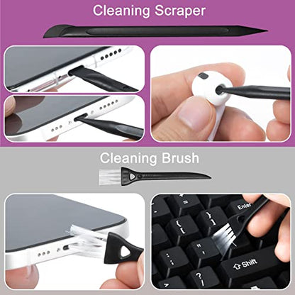2Pcs Laptop Screen Monitor Cleaner Spray, walrfid Portable Phone Touchscreen and Car Screen Cleaning Kit for Cell Phones, Tablet, PC, Computer, iPhone, iPad, MacBook Pro - Grey and Purple - color: Grey, Purple