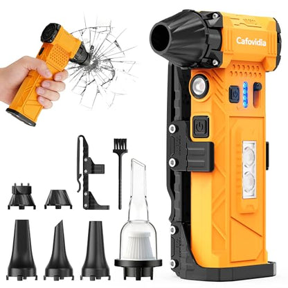 Electric Air Duster | 180000RPM Brushless Motor | 8000mAh Battery • Stepless Speed Control • 2-in-1 Air Blower • LED Light Car PC Home