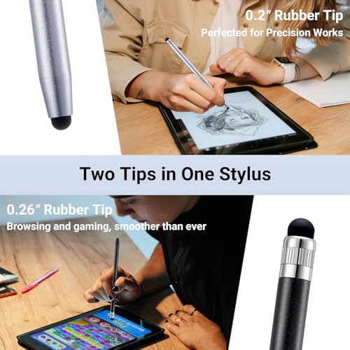 12Pcs Stylus Pen for Touchscreen Stylus Pen for iPad iPhone Android | 2-in-1 High Precision & Sensitivity, Compatible with iPad/iPhone/Android/Smartphones/Tablets/Switch and All Touch Screens - color: 12 Multicolor