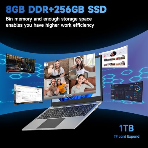 16 inch Laptop Computer,8GB RAM 256GB SSD Storage Laptop PC,with AMD A9 Processor(up to 3.2GHz),IPS FHD Display,Win11,Students & Work Notebook Computer, Cooling System, 9000mAh Battery