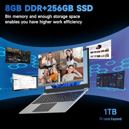 16 inch Laptop Computer,8GB RAM 256GB SSD Storage Laptop PC,with AMD A9 Processor(up to 3.2GHz),IPS FHD Display,Win11,Students & Work Notebook Computer, Cooling System, 9000mAh Battery