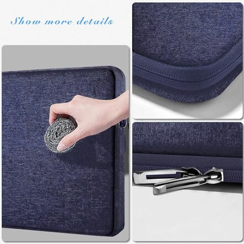 Hseok Laptop Case 13.3 14 inch Sleeve with Additional Case Compatible with MacBook Pro/Neo 14 inch M5/M4/M3/M2/M1 All Model of 13.3 Inch Mac Air/Pro, XPS 13 14 and More 13.3"-14" Notebooks,Blue - color: Blue
