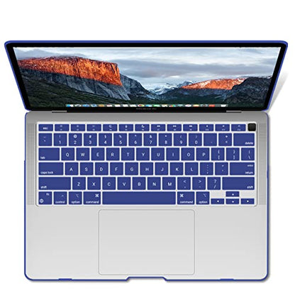 IBENZER Compatible with New MacBook Air 13 inch Case 2022 2021 2020 M1 A2337 A2179 A1932, Plastic Hard Shell Case with Keyboard Cover for Mac Retina Display with Touch ID, Turkish Blue, MMA-T13TUBL+1 - color: Turkish Blue