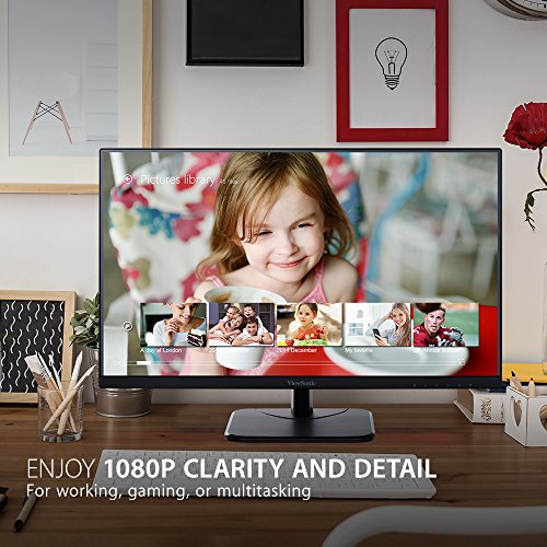 ViewSonic VA2256-MHD 22 Inch Frameless 1080p IPS Computer Monitor | Home Office or Classroom With Frameless Screen, Flicker-Free Viewing, Blue Light Filter, VESA Mount, HDMI DisplayPort - size: 22 Inches, style: 1920 x 1080