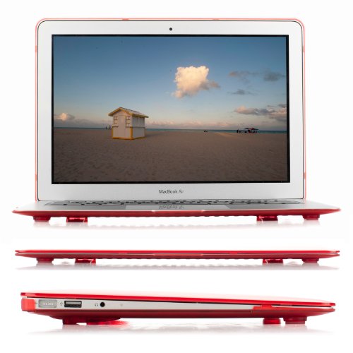 mCover Case Compatible for 2010~2019 13.3" Apple MacBook Air A1369 A1466 (Without Retina Display) Laptop Computer ONLY (NOT Fitting Other MacBook Models) - Red - color: Red