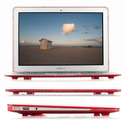 mCover Case Compatible for 2010~2019 13.3" Apple MacBook Air A1369 A1466 (Without Retina Display) Laptop Computer ONLY (NOT Fitting Other MacBook Models) - Red - color: Red