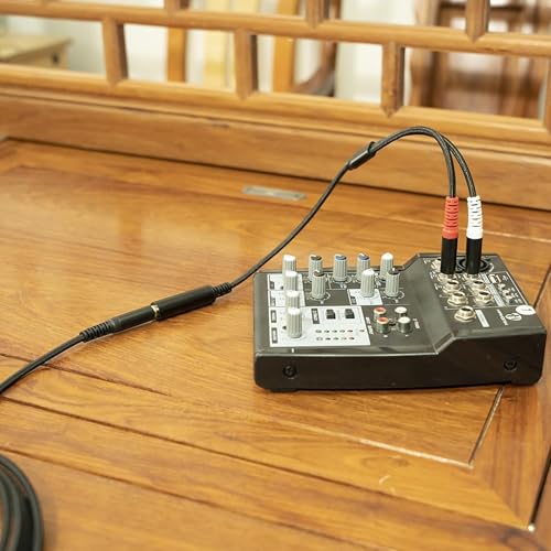 1/4 TRS Breakout Cable 1 FT, Splitter Y Adapter, 6.35mm TRS Female to Dual 6.35mm TS Mono Male Jack Cable for Guitar or Mixer with Jack Output - size: 1 FT 1 Pack, style: 1/4 TRS Breakout Cable