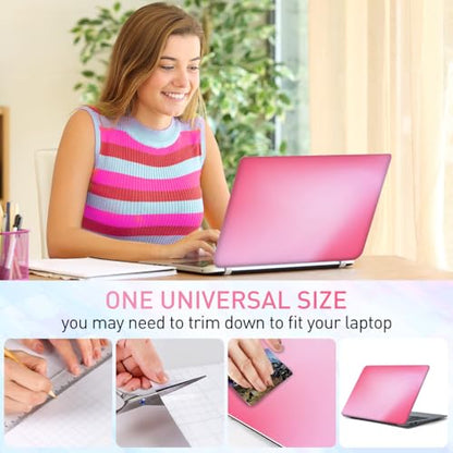 15-15.6 inches Netbook Laptop Skin Sticker Decal Reusable Cover Protector for 11.6 12 13 13.3 14 15 15.4 Notebook Chromebook Easy to Apply Remove, Scratch-Resistant Waterproof I Blush Smudge - color: Blush Smudge