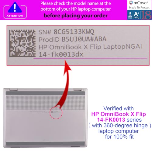 mCover Hard Case ONLY Compatible for 2025+ 14" HP OmniBook X Flip 14-FMxxxx 14-FKxxxx 2-in-1 (with 360° Hinge) Windows Laptop (NOT Fitting Any Other HP Models)- Purple - color: Purple
