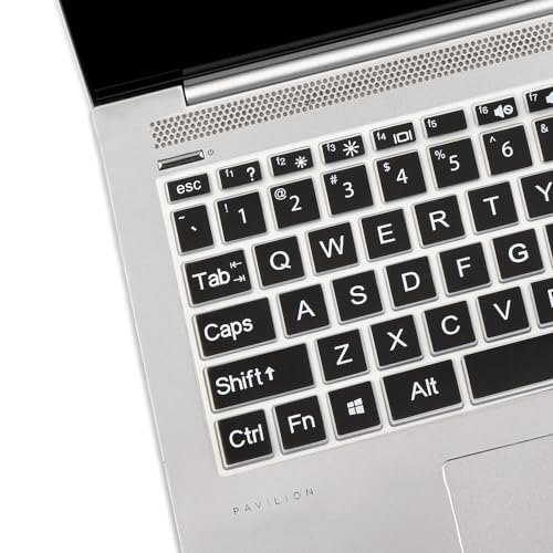 Bold Keyboard Cover for HP Laptop 14" 14-dq 14-cf/fq 14t-dq300/dq200 14-dq0052dx 14-dq5043cl 14-dq2078wm 14-dq0055dx 14-dq0002dx 14-dq1040wm 14-dq0057nr 14-dq2053cl dq1059wm dq1035cl dq0011dx - color: BK