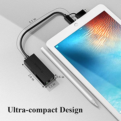 USB C to Ethernet Adapter 2.5G,WAVLINK LAN Adapter,Supports USB Type-A/C | ABS Plastic, lightweight, Compatible with Laptop, MacBook, XPS, iPad Pro, CAT6 cable & USB3.1 Required