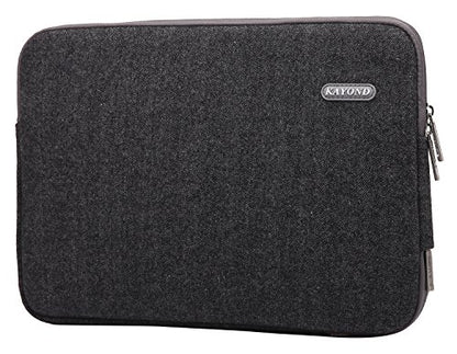 Herringbone Woollen Water-Resistant for 14-14.1 Inch Laptop Sleeve Case Bag (14-14.1 Inches, Black) - color: Black, size: 14-14.1 Inches