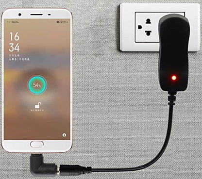 90 Degree Micro DC Power Adapter 90 Degree DC5.5x2.1mm to Micro USB 5V DC Power Supply Charging Connector for Cellphone, Tablet,MP3 and Micro USB Device.(2Pack/Micro) - color: Micro