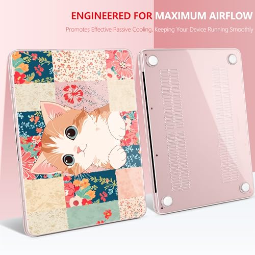 for MacBook Neo 13 Inch Case 2026 Release Model A3404, Cute Aesthetic Ultra-Slim Hard Shell with Keyboard Cover, 6-in-1 Laptop Accessories Bundle for Women Girls, Lovely Cat - color: Lovely Cat