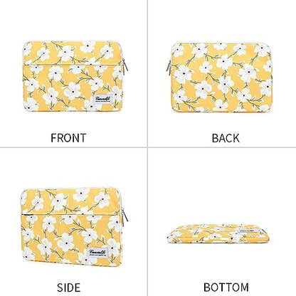 Canvaslife Pattern 13 inch Canvas Laptop Sleeve with Pocket 13 inch 13.3 inch Laptop 13 case13 Sleeve (Yellow Flower) - color: Yellow Flower, size: 13 inch/13.3 inch