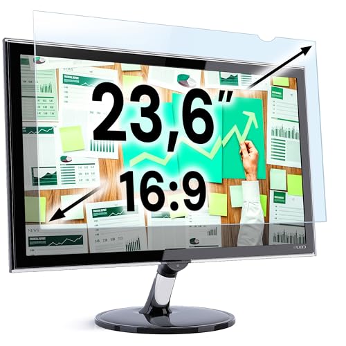 23.6 inch Blue Light Blocking Screen Protector Panel for 16:9 Widescreen Computer Monitor and Laptop - PC Anti-UV Eye Protection Filter Film - Anti-Scratch Diagonal Frame Shield [1 Pack] - color: Blue Screen for Monitor, size: [1 Pack] 23.6" DIAGONAL (16: