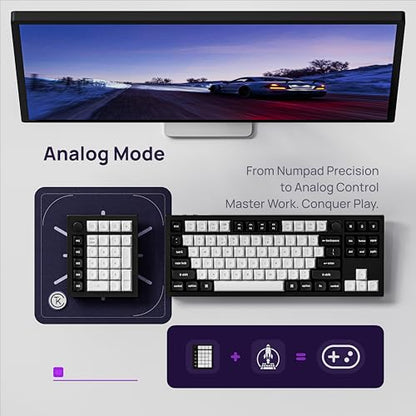 Keychron Q0 HE Wireless Magnetic Switch Number Pad, Hall Effect Numpad with Rapid Trigger, 2.4 GHz/Bluetooth/Wired Aluminum QMK Programmable Knob Hot-Swappable RGB Gaming for Mac Windows Linux-Black - color: Black
