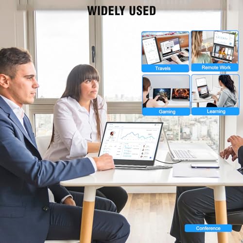 KEFEYA Laptop Screen Extender Portable Monitor, 14" FHD IPS 1200P Travel Dual Second Monitor for Laptop - size: 14" Dual Screen