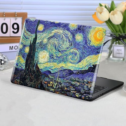 Funut Compatible with MacBook Air 13 inch Case 2021 2020 2019 2018 Model A2337 M1 A2179 A1932 Plastic Hard Shell Case Protective Cover for MacBook Air 13 with Touch ID, Van Gogh Starry Sky - color: 01 Starry Night, size: Mac Air 13" 2018-2022(A1932/A2179/