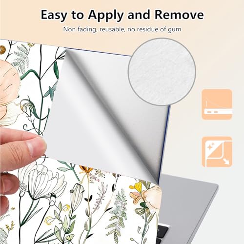 Laptop Skin Sticker Decal 15.6 Inch,12 13 13.3 14 15 15.6 in Laptop Netbook Skins for Notebook,Art Decal Removable Waterproof Scratch Resistant,Universal Vinyl Cover,Flower Plant - color: Flower Plant