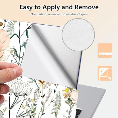 Laptop Skin Sticker Decal 15.6 Inch,12 13 13.3 14 15 15.6 in Laptop Netbook Skins for Notebook,Art Decal Removable Waterproof Scratch Resistant,Universal Vinyl Cover,Flower Plant - color: Flower Plant