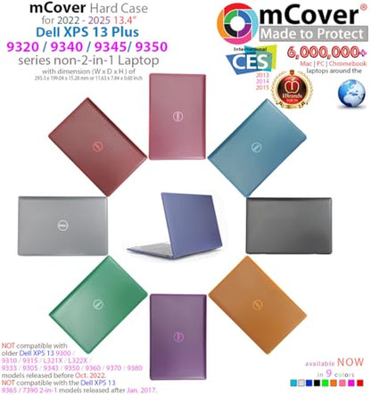 mCover Case ONLY Compatible for 2022-2025 13.4" Dell XPS 13 Plus 9320 9340 9345 9350 Series Traditional Windows Notebook PC (NOT Fitting Other Dell Models) - Purple - color: Purple