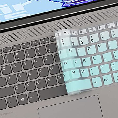 Keyboard Cover for Lenovo IdeaPad 1/IdeaPad 1i 15.6 inch Laptop 15IGL7 15ADA07 15IAU7 15ALC7 15IJL7, New Lenovo IdeaPad 1 15IGL7 15.6 inch US Layout Keyboard Cover Skin-OmbreMint - color: OmbreMint
