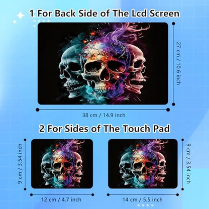 Universal Laptop Skin Sticker Decal for 11.6”12" 13" 13.3" 14" 15" 15.4" 15.6" Reusable Waterproof Scratch-Scratch Resistant Protective Vinyl Laptop Notebook Skin Stickers - Fire ice Skull - color: Fire ice Skull