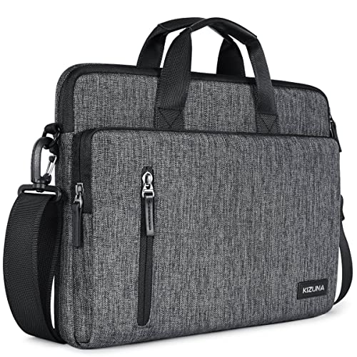 KIZUNA Laptop Bag Case 15.6 Inch Computer Shoulder Messenger Sleeve Briefcase For 16" MacBook Pro M1 M2 Max/MacBook Air 15 M2/16 Lenovo IdeaPad Flex 5i/Thinkbook 16+ /Dell XPS 15, Grey - color: Grey, size: 15-15.6 Inch