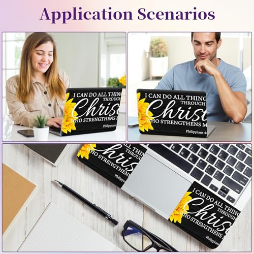 Laptop Skin Sticker Laptop Cover for 12" 13" 13.3" 14" Laptop Stickers,Reusable Skin Sticker Cover Personalized Art Waterproof & Scratch-Resistant Protector Case,Sunflower Bible - color: Sunflower Bible