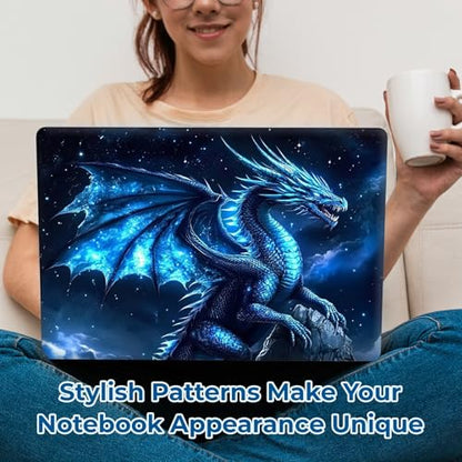 Reusable Universal Laptop Skin Sticker, Cut to Fit for 11.6–15.6 Inch Laptops, Waterproof Protective Film, No-Residue - Night Sky Blue Dragon - color: Night Sky Blue Dragon